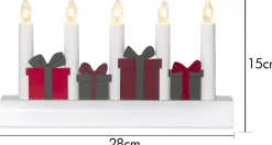 JULIA Paket Träljusstake 28cm Vit