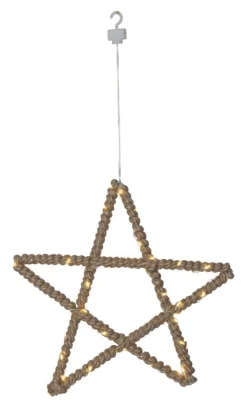 JUTTA Dekorationsstjärna Batteri 40LED 30cm Beige