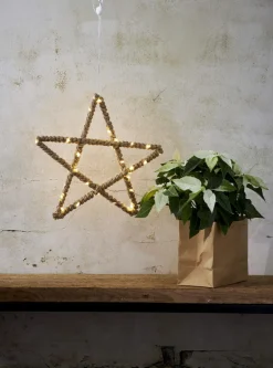 JUTTA Dekorationsstjärna Batteri 40LED 30cm Beige