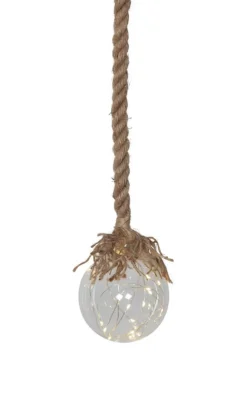 JUTTA Glasdekoration Batteri 15LED 10cm Beige