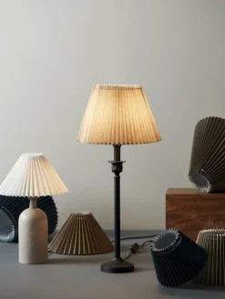 KARIN Lampskärm Veckad 28/17cm Veckad Beige