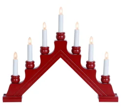 KARIN Träljusstake 42cm Röd
