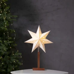 Karo Stjärna på fot 55cm Brun