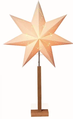 KARO Stjärna på fot 100cm Vit/Natur