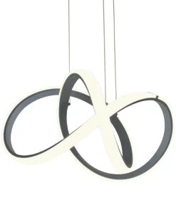 KRUMELUR Takpendel LED Dimbar 60cm Silvergrå