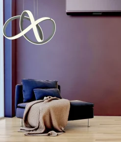 KRUMELUR Takpendel LED Dimbar 60cm Silvergrå