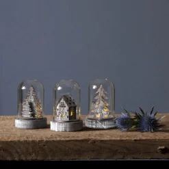 KUPOL Lykta 12,5cm LED Brun