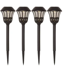 LACE Solcells-pollare 4-pack 31cm Svart