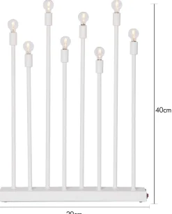 LADDA USB Ljusstake 40cm Vit