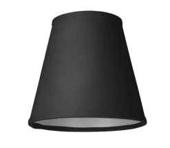 LAMPSKÄRM Linne Klotfäste Svart 17cm