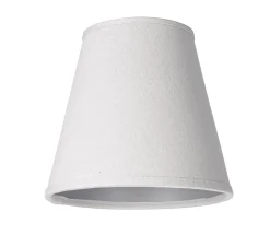 LAMPSKÄRM Linne Klotfäste Vit 17cm