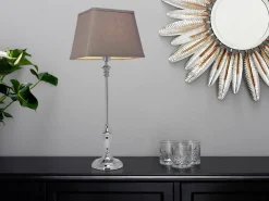 LAMPSKÄRM Linne Ringfäste 16/23,5cm Grå