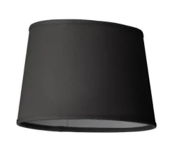 LAMPSKÄRM Linne Ringfäste Oval Svart 25cm