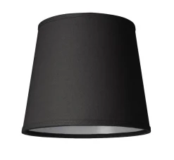 LAMPSKÄRM Linne Ringfäste Svart 20cm