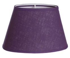 LAMPSKÄRM Oval Linne 14/22cm Lila