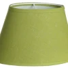 LAMPSKÄRM Oval Linne 14/22cm Limegrön