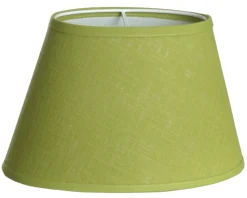 LAMPSKÄRM Oval Linne 14/22cm Limegrön