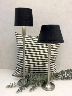 LAMPSKÄRM Sammet 16/14cm Svart