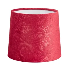 LAMPSKÄRM Sammet 16/14cm Vinröd