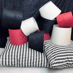 LAMPSKÄRM Sammet 16/14cm Vinröd