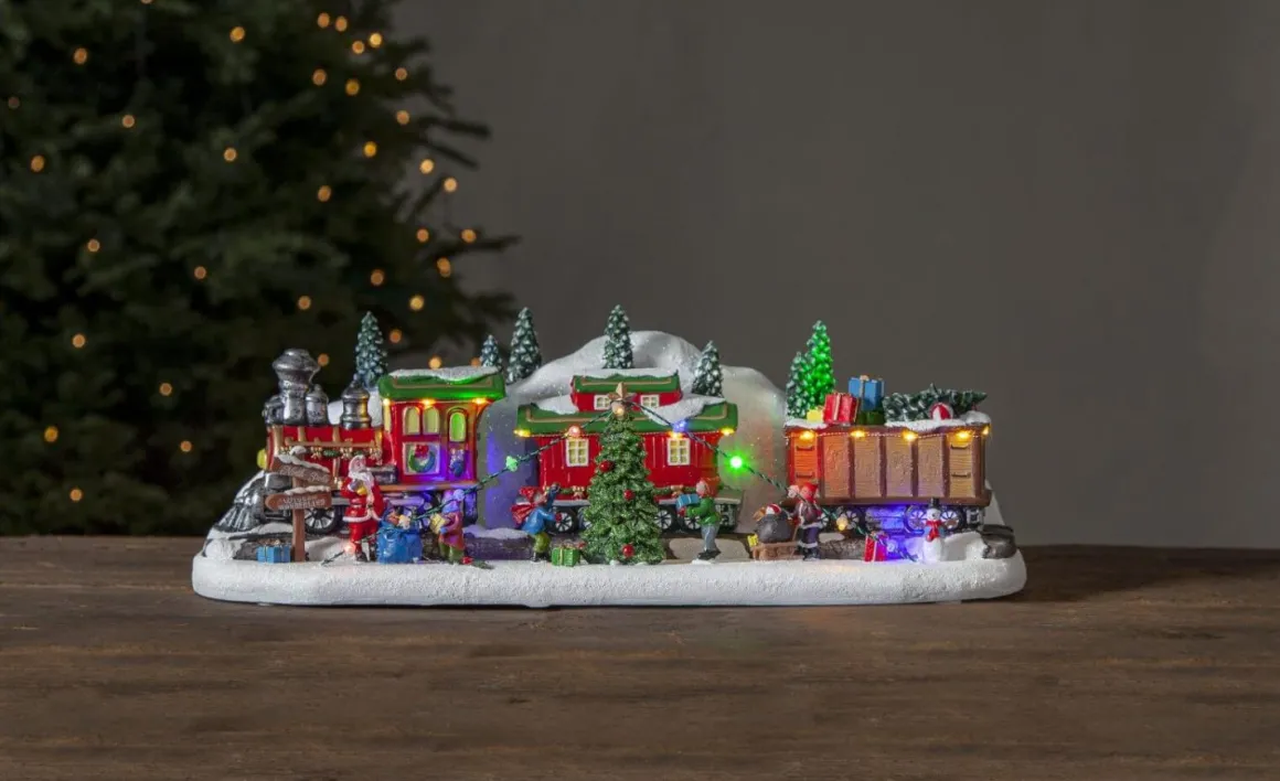 LARGEVILLE Panorama Jultåg Batteri 47cm Flerfärgad