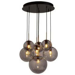 Laura Taklampa Rund 7:a 54cm Svart/Rökgrå