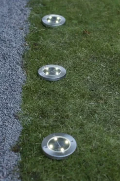 LAWNLIGHT 3-PACK Solcellsljus 2cm Silver IP44