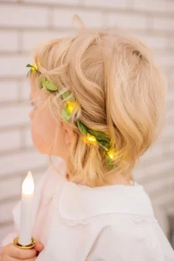 LEAF Batterislinga 10LED 95cm Grön