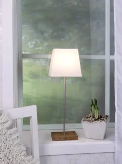 LEO Stjärna & Skärm på fot 43cm Vit/Ek