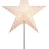 LEO Stjärna på fot 65cm Vit