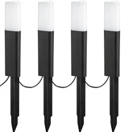 LEON Trädgårdsbelysning 4-Set 23cm Svart