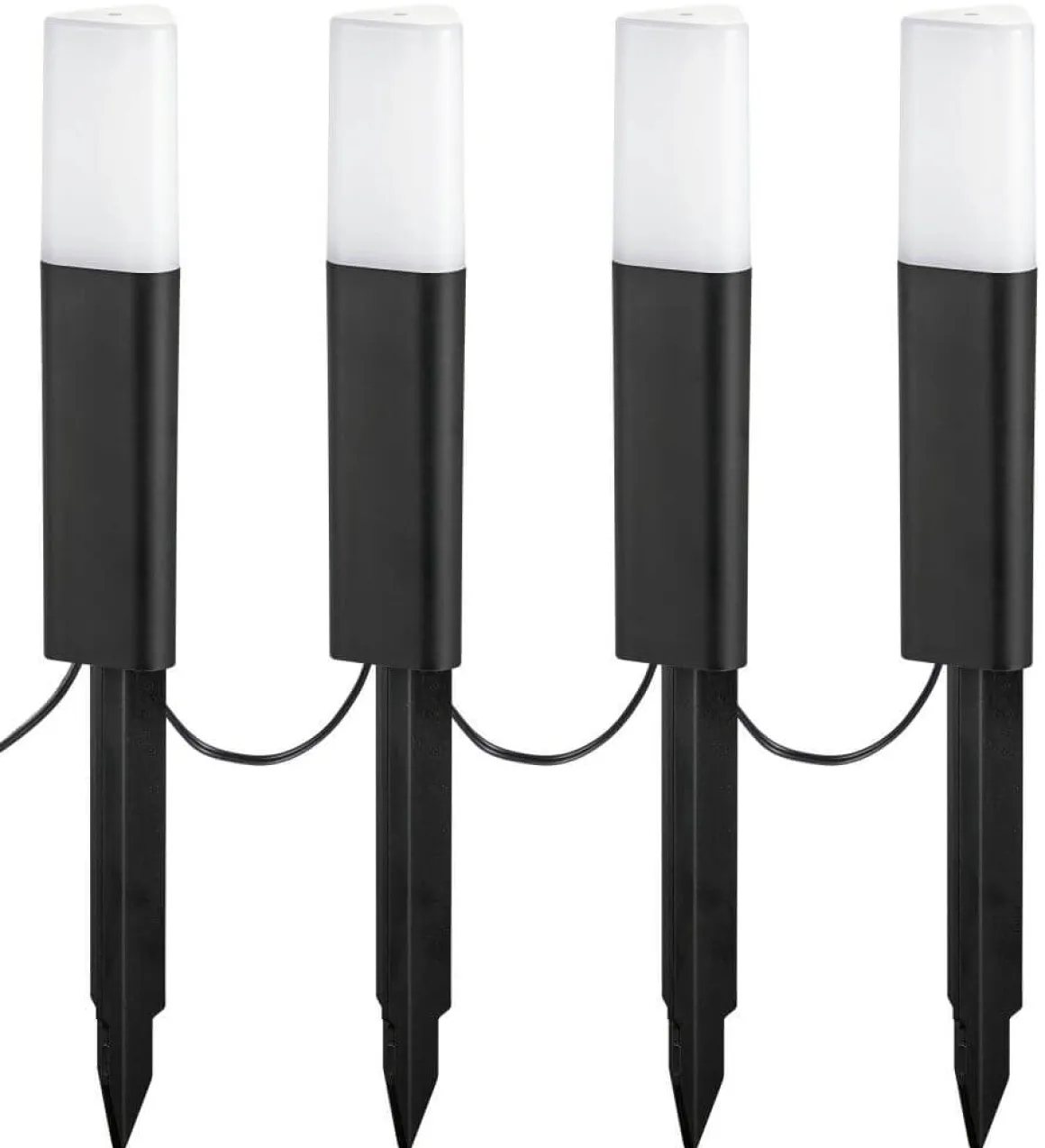 LEON Trädgårdsbelysning 4-Set 23cm Svart