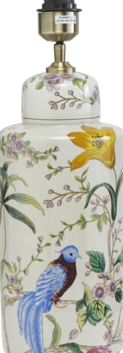 LI NA Lampfot 46cm Vit/Mönstrad