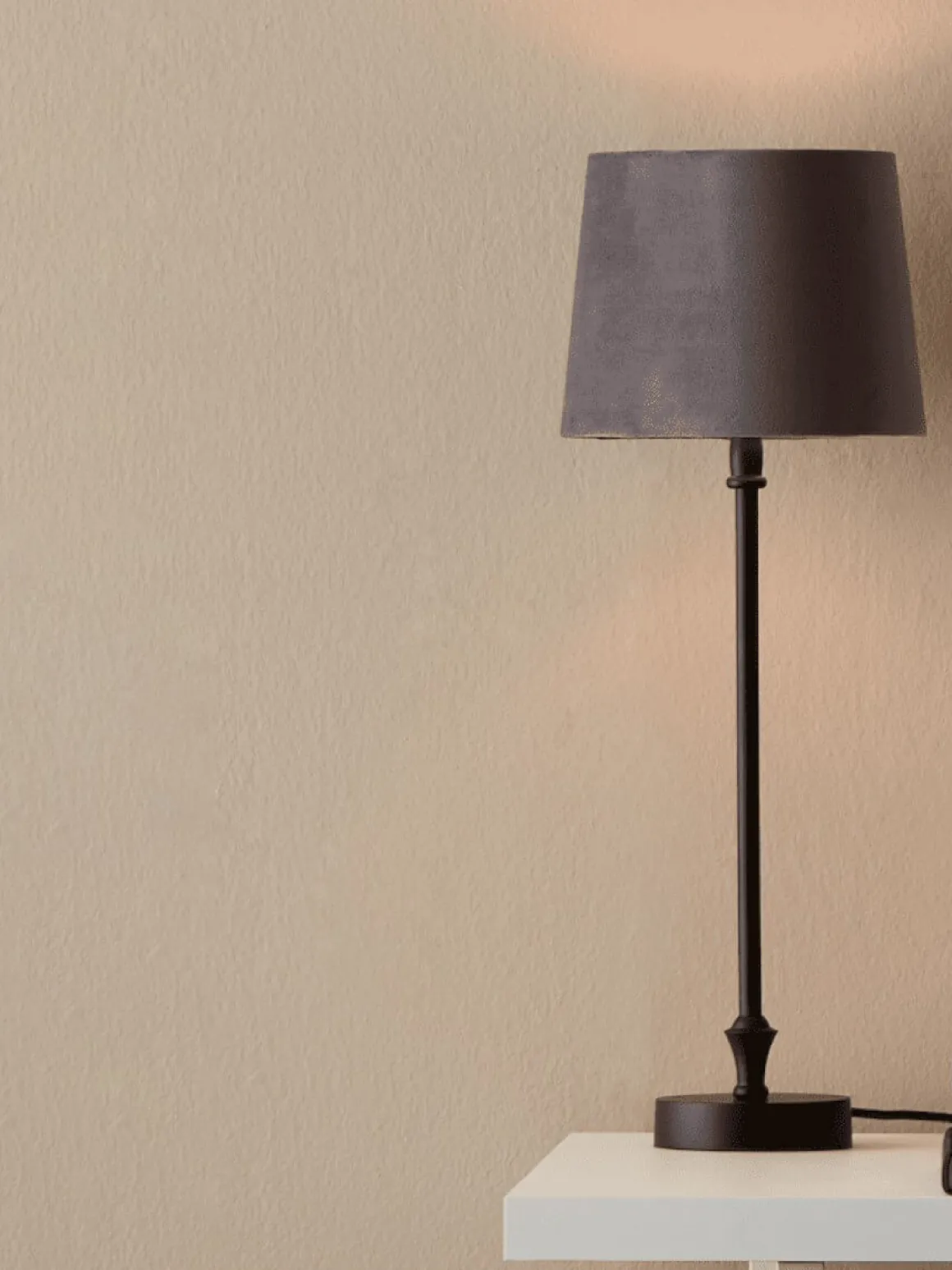 LIAM Lampfot E27 46cm Svart