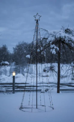 LIGHT TREE Utomhusdekoration 75cm 170LED IP44 Svart