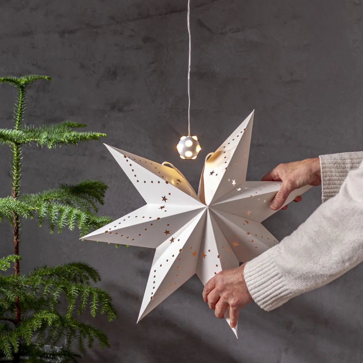 LIGHTY Ljusslinga 4 cm Vit