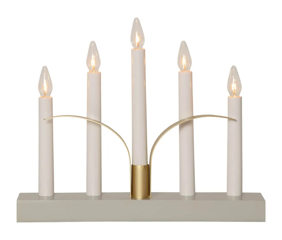 LILJA Ljusstake 5L 30cm Grå