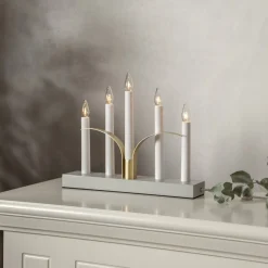 LILJA Ljusstake 5L 30cm Grå