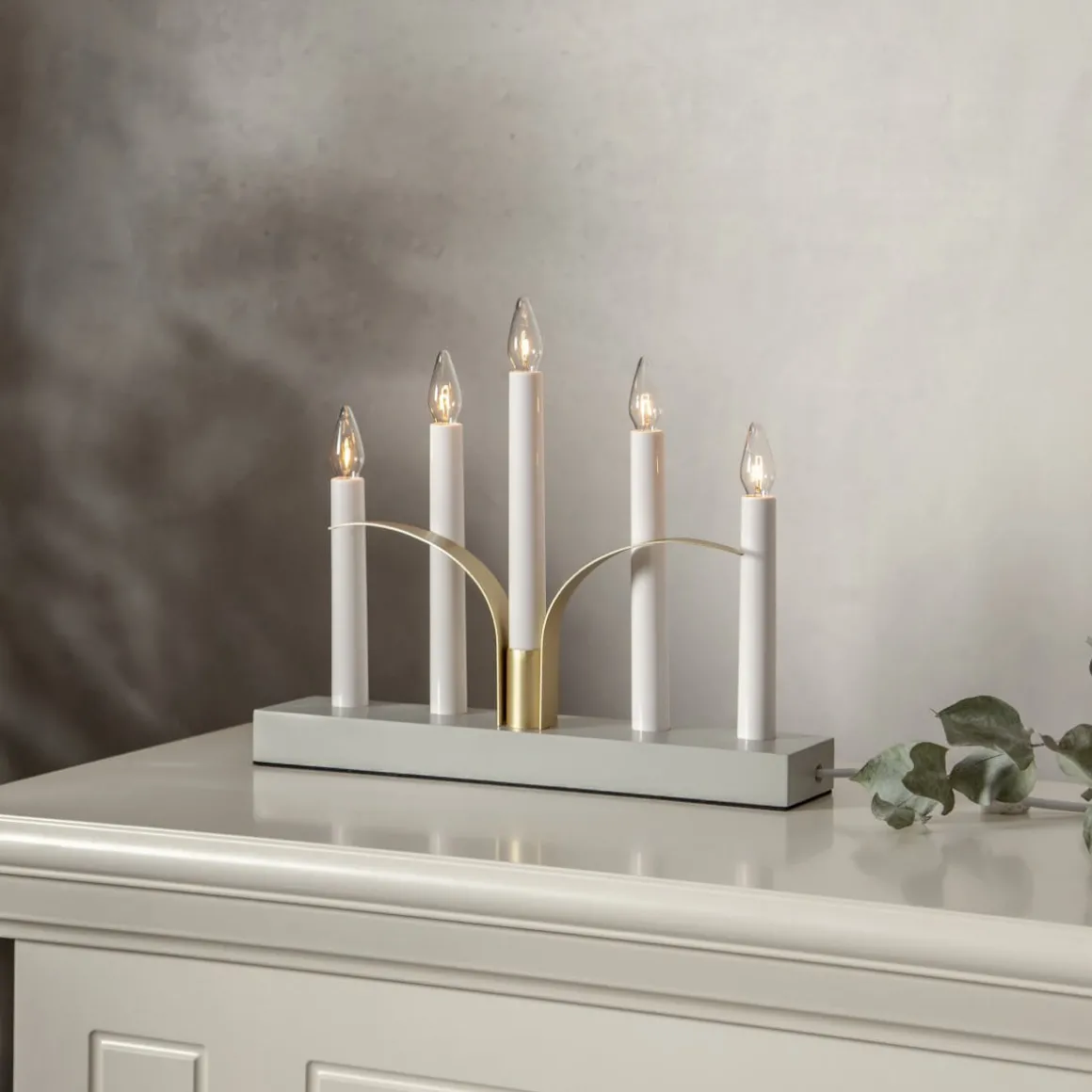 LILJA Ljusstake 5L 30cm Grå