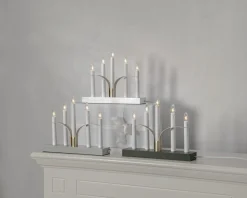 LILJA Ljusstake 5L 30cm Grå