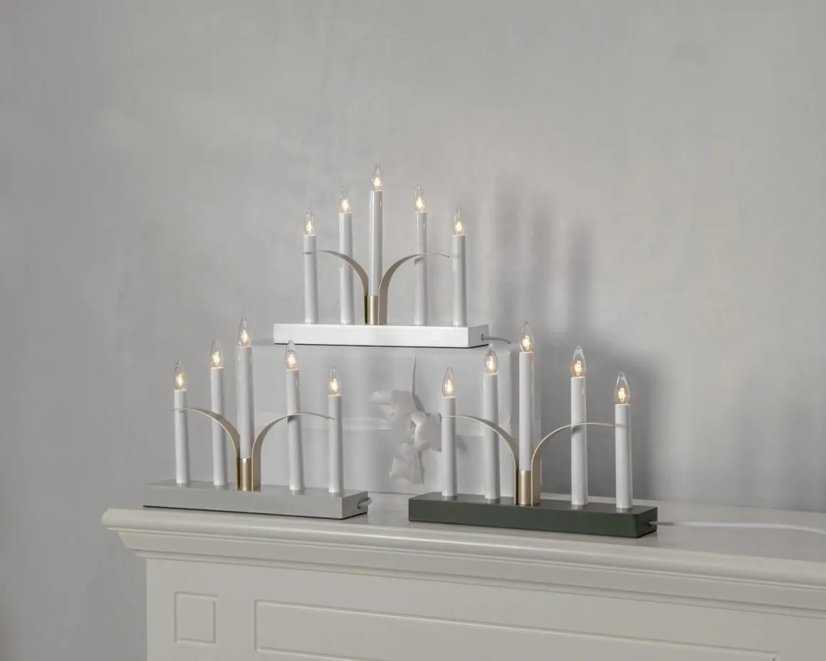 LILJA Ljusstake 5L 30cm Grå