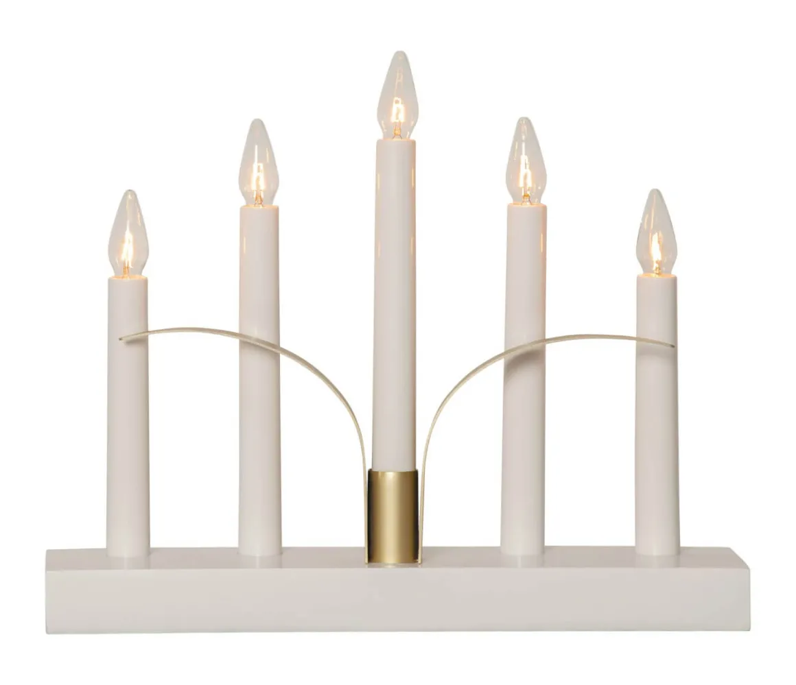 LILJA Ljusstake 5L 30cm Vit