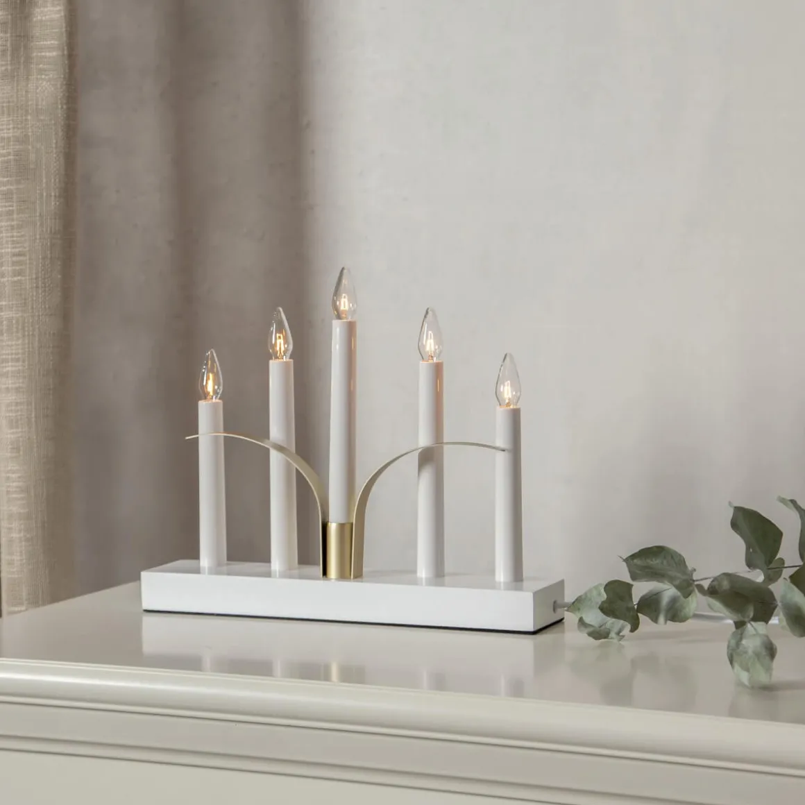 LILJA Ljusstake 5L 30cm Vit