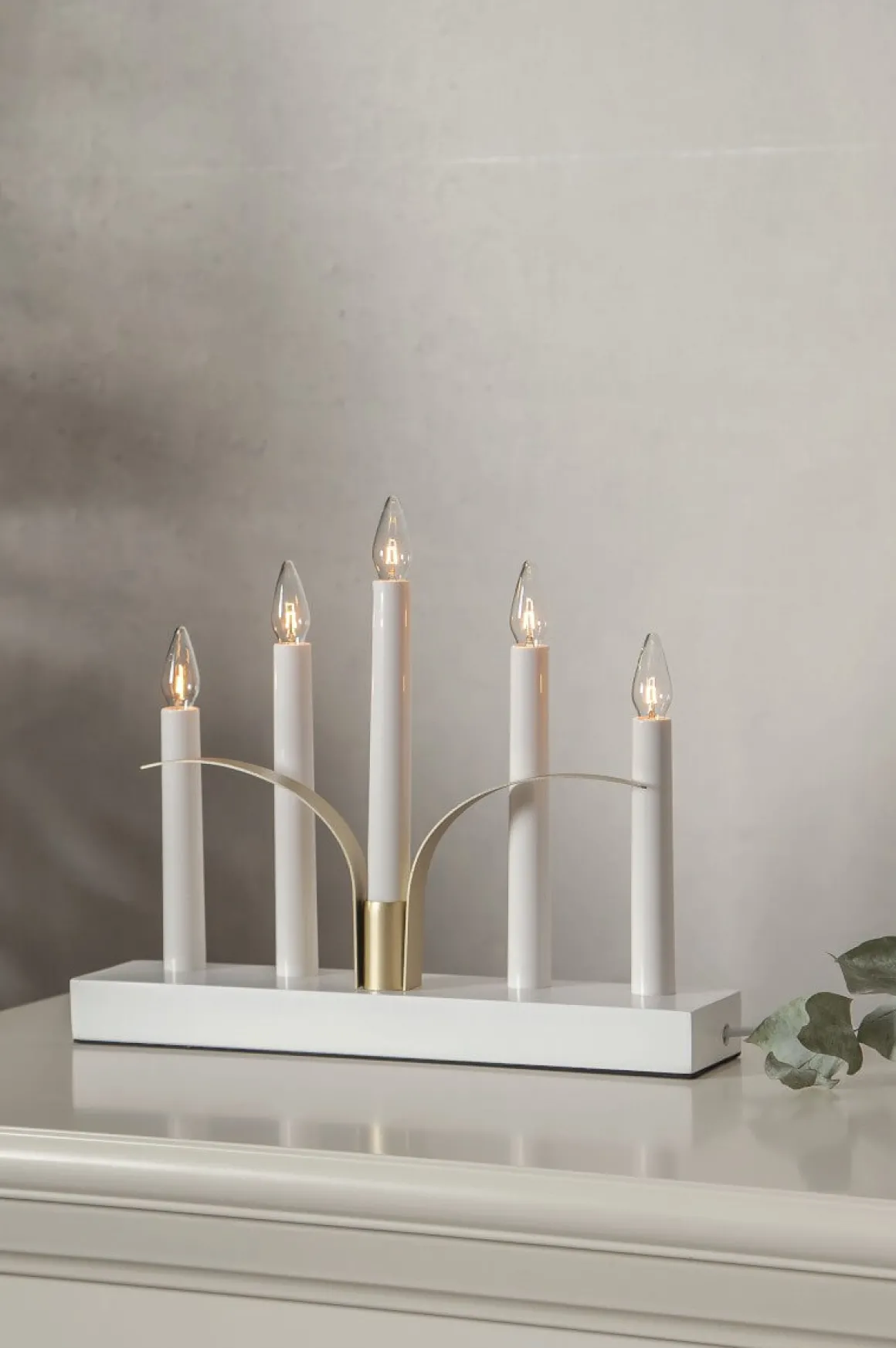 LILJA Ljusstake 5L 30cm Vit