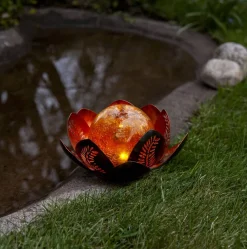 LILLY Solcellsdekoration 24cm Amber