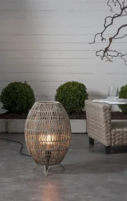 LINDE Golvlampskärm Utomhus 46cm Beige IP44