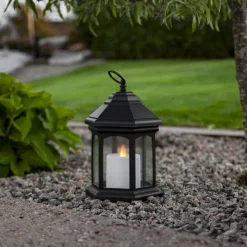 LINTA Lykta Batteri 26cm Svart IP44