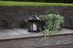 LINTA Lykta Batteri 26cm Svart IP44