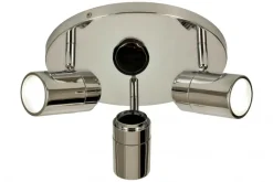 LIVORNO Takspot Rund 3L 25cm Krom IP44