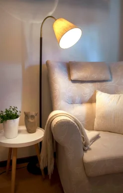 LJUSDAL Golvlampa 1L 140cm Svart/Matt Mässing